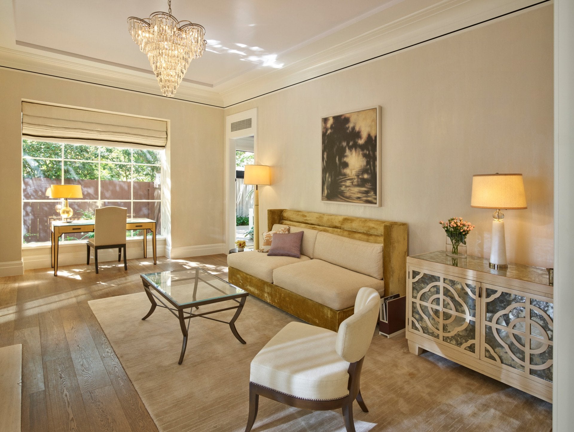 Swan Lake Suite living room at Hotel Bel-Air