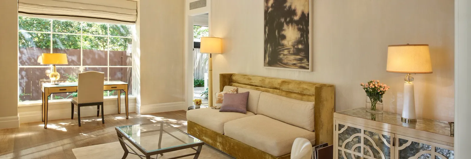 Swan Lake Suite living room at Hotel Bel-Air