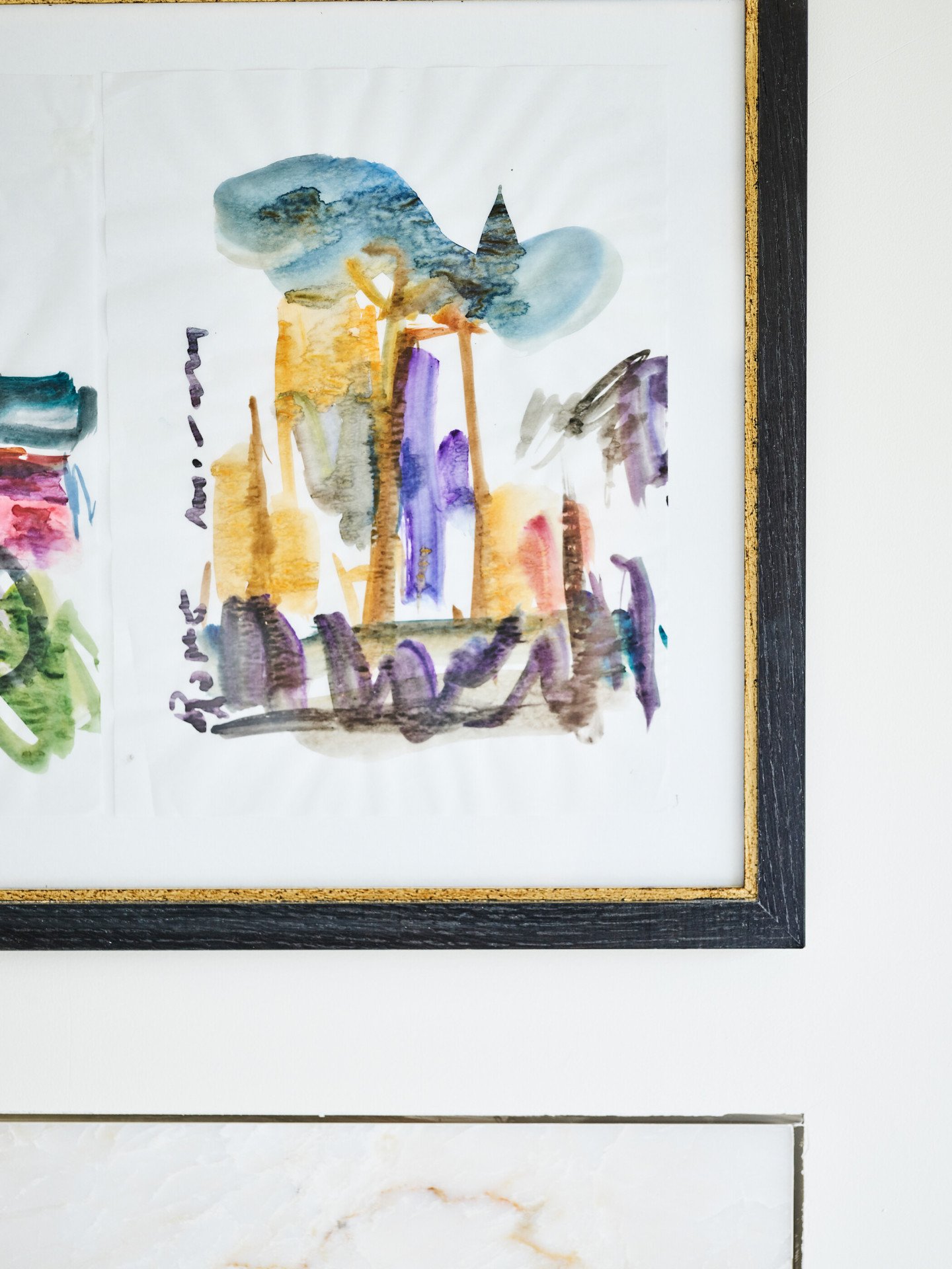 Colourful painting inside Bellavista Penthouse Suite at Hotel Eden, Rome