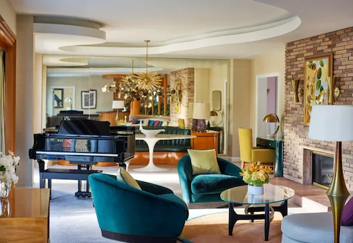 Living room inside the Paul Revere Williams Suite