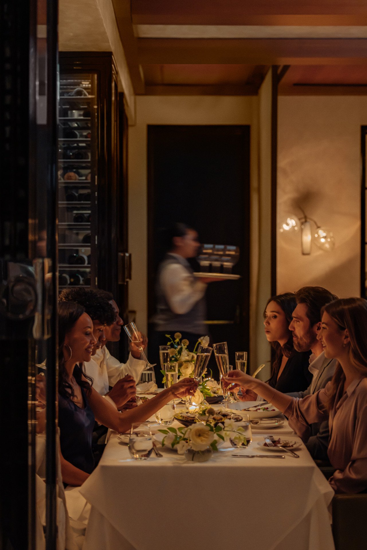 Dining in The Restaurant at Hotel Bel-Air, Los Angeles 