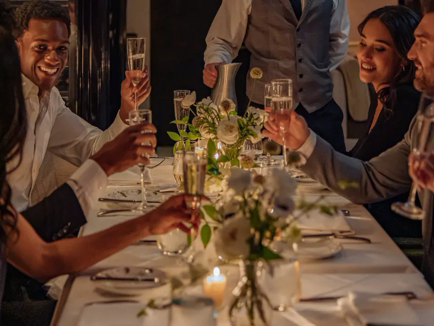 Dining in The Restaurant at Hotel Bel-Air, Los Angeles