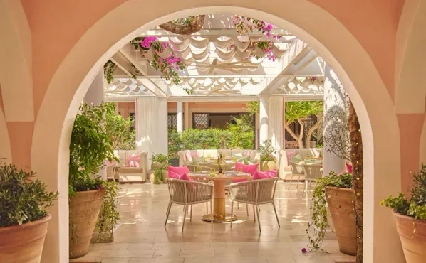 The Restaurant at Hotel Bel-Air front booth facing full view