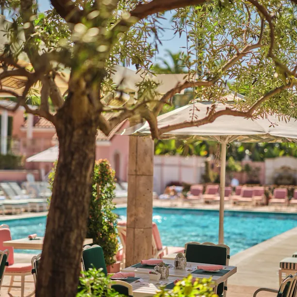 cabana café pool-facing table moment