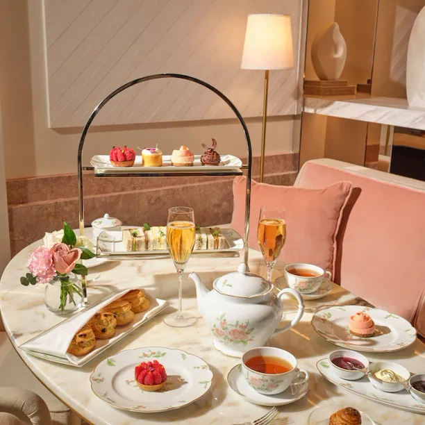 Afternoon tea pastries at The Gallery, The Lana - Dorchester Collection