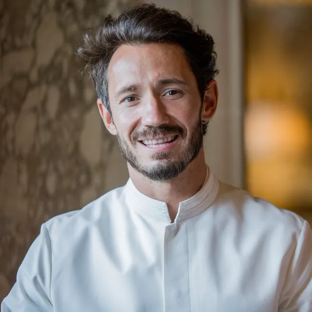 Portrait shot of Cedric Grolet at Le Meurice, Paris.